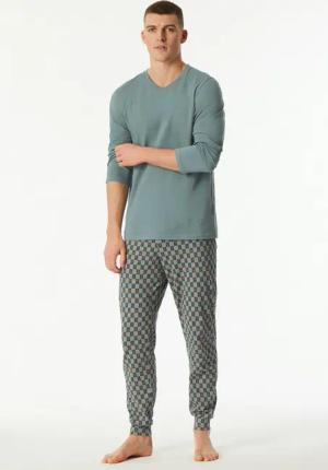 Schiesser Schlafanzug Casual Essentials (2 tlg) mit bequemen Bündchen
