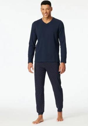 Schiesser Schlafanzug Casual Essentials (2 tlg) mit bequemen Bündchen