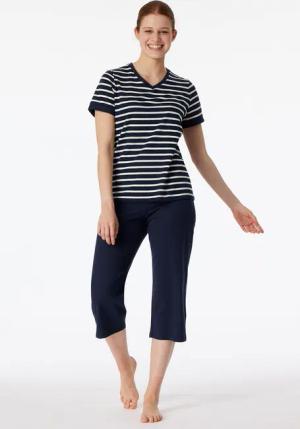 Schiesser Schlafanzug "Casual Essentials" mit modisch umgeschlagenen Ärmeln