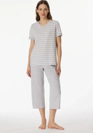 Schiesser Schlafanzug "Casual Essentials" mit modisch umgeschlagenen Ärmeln
