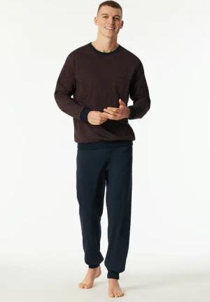 Schiesser Schlafanzug "Comfort Essentials" 2 tlg. mit angenehmen Bündchen