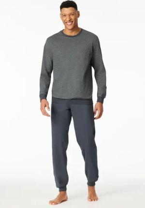 Schiesser Schlafanzug "Comfort Essentials" 2 tlg. mit angenehmen Bündchen