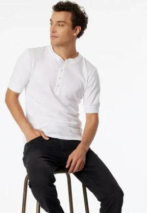 Schiesser Shirt kurzarm weiß | Doppelripp | Revival Karl-Heinz