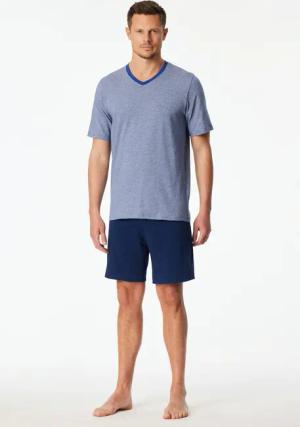 Schiesser Shorty "95/5 Nightwear" 2 tlg. mit V-Ausschnitt, Kurzarm, in weicher Single-Jersey Qualität