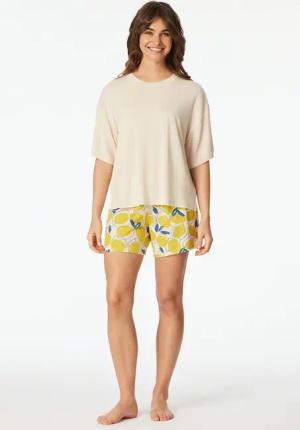 Schiesser Shorty "Casual Fashion" 2 tlg. mit Rundhalsausschnitt, in softer Single-Jersey Qualität