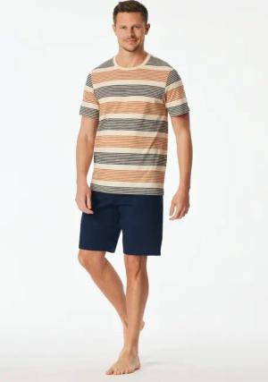 Schiesser Shorty "Casual Nightwear" 2 mit Rundhalsausschnitt und kurzen Ärmeln, in Single-Jersey Qualität