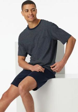 Schiesser Shorty Comfort Essentials (2 tlg) mit gemustertem Oberteil