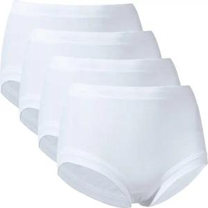 Schiesser Slip Damen-Taillenslip 4er-Pack kochfest Feinripp Uni