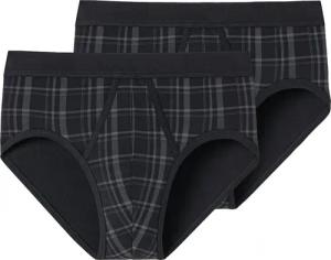 Schiesser Slip "Original Classics" 2er-Pack, mit kontrastfarbenem Karomuster