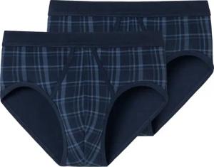 Schiesser Slip Original Classics (2er-Pack) mit kontrastfarbenem Karomuster
