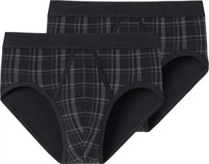 Schiesser Slip Original Classics (2er-Pack) mit kontrastfarbenem Karomuster