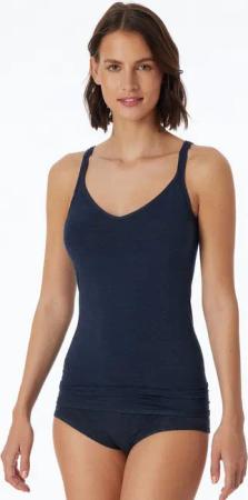 Schiesser Spaghettitop Personal Fit V-Ausschnitt, atmungsaktiv, schmale Träger