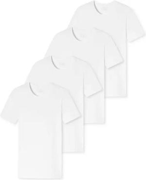 Schiesser T-Shirt 95/5 Organic Cotton (4-tlg) Rundhalsausschnitt, kurzarm, im 4er Pack