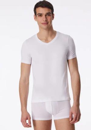 Schiesser T-Shirt "Long Life Soft" V-Ausschnitt, kurzärmelig, reduzierte Pilling-Bildung