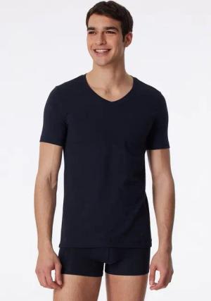 Schiesser T-Shirt Long Life Soft V-Ausschnitt, kurzärmelig, reduzierte Pilling-Bildung