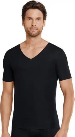 Schiesser T-Shirt Seamless V-Ausschnitt Laser Cut Kurzarm (Interlock, nahtlos)