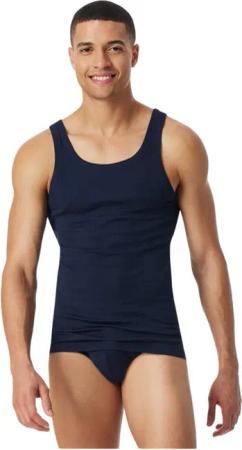 Schiesser Tanktop Tank-Top Revival Ludwig (95% Baumwolle) Unterwäsche dunkelblau Herren