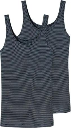 Schiesser Unterhemd 2er Pack Modal Essentials (Spar-Set, 2-St) Unterhemd / Top - Hals- und Armausschnitt mit feinem Einfass