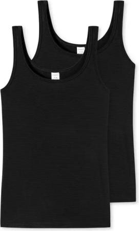 Schiesser Unterhemd 2er Pack Modal Essentials (Spar-Set, 2-St) Unterhemd / Top - Hals- und Armausschnitt mit feinem Einfass