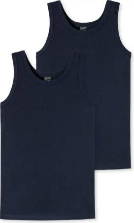 Schiesser Unterhemd 2er Pack Teens Boys 95/5 Organic Cotton (Spar-Set, 2-St) Unterhemd / Tanktop - Baumwolle - Runder Halsausschnitt