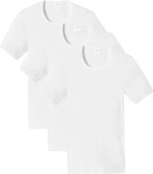 Schiesser Unterhemd 3er Pack Cotton Essentials Doppelripp (Spar-Set, 3-St) Unterhemd / Shirt Kurzarm - Baumwolle - Strapazierfähig