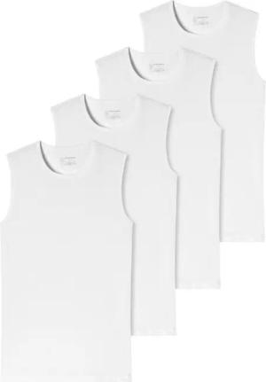 Schiesser Unterhemd 4er-Pack - 95/5 - Organic Cotton (Spar-Set) Unterhemd / Tanktop - Baumwolle - Komfortabler Rundhalsausschnitt