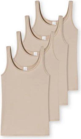 Schiesser Unterhemd 4er Pack Modal Essentials (Spar-Set, 4-St) Unterhemd / Top - Hals- und Armausschnitt mit feinem Einfass