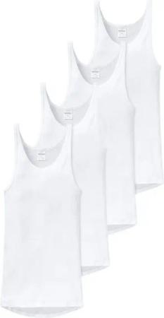 Schiesser Unterhemd 4er Pack Original Classics Doppelripp (Spar-Set, 4-St) Unterhemd / Tanktop - Baumwolle - Strapazierfähig