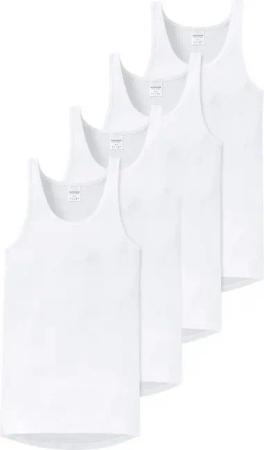 Schiesser Unterhemd 4er Pack Original Classics Feinripp (Spar-Set, 4-St) Unterhemd / Tanktop - Baumwolle