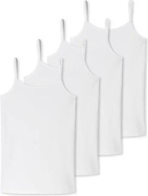 Schiesser Unterhemd 4er Pack Teens Girls 95/5 Organic Cotton (Spar-Set, 4-St) Spaghetti Top - Baumwolle - Unifarbenes Design, Mit schmalen Trägern