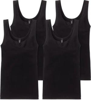 Schiesser Unterhemd Cotton Essentials (2-St) mit Stickerei-Motiven im Dekolteé-Bereich