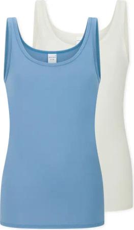 Schiesser Unterhemd "Modal Essentials" 2er Pack, Single Jersey, temperaturausgleichend, Rundhalsausschnitt