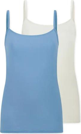 Schiesser Unterhemd "Modal Essentials" 2er Pack, Spaghetti-Träger, Single Jersey, temperaturausgleichend