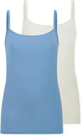 Schiesser Unterhemd Modal Essentials (2er Pack) Spaghetti-Träger, Single Jersey, temperaturausgleichend