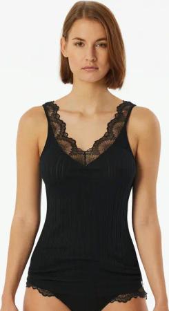 Schiesser Unterhemd "Revival Kollektion" mit rundem Halsausschnitt mit seidig schimmerndem Einfass