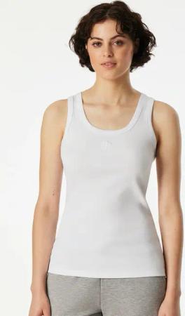 Schiesser Unterhemd "Schiesser 150 Years" tiefer Rundhalsausschnitt, Doppelripp, Baumwollmischung