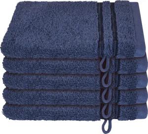 Schiesser Waschhandschuh Milano im 5er Set, (5-St), mit Webbordüre