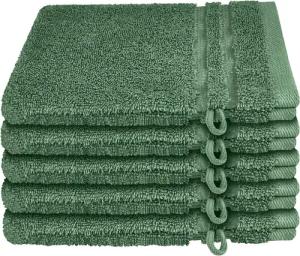 Schiesser Waschhandschuh Milano im 5er Set, (5-St), mit Webbordüre