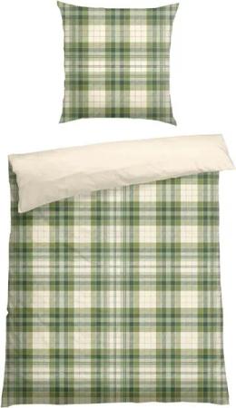 Schiesser Wendebettwäsche Morris aus weicher Baumwolle in eleganter Optik, Feinbiber, 2 teilig, Made in Green