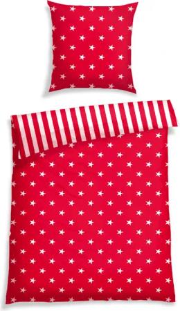 Schiesser Wendebettwäsche "Stars & Stripes aus weicher Baumwolle mit Sternenprint" 2 Stk. MADE IN GREEN by OEKO-TEX-zertifiziert