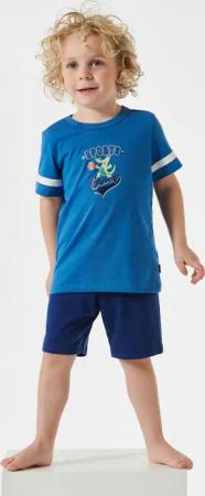 Schlafanzug kurz Krokodil blau - Casual World 98