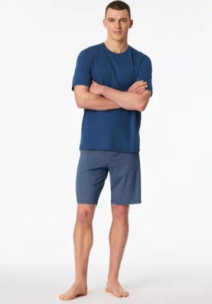 Schlafanzug kurz navy gemustert - Casual Essentials 48