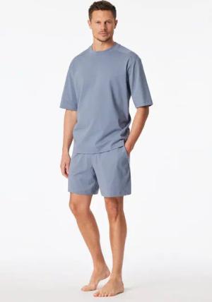 Schlafanzug kurz oversized blaugrau - Modern Nightwear 48