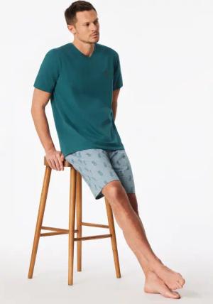 Schlafanzug kurz V-Ausschnitt Ananas grün - 95/5 52