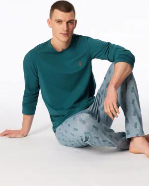 Schlafanzug lang Ananas grün - 95/5 58