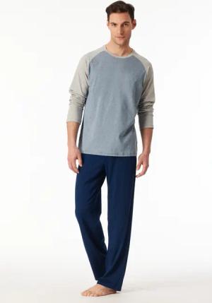 Schlafanzug lang dunkelblau - 95/5 48