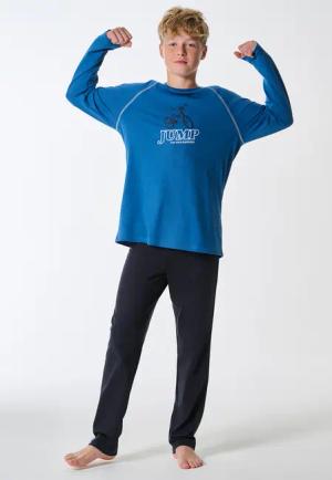 Schlafanzug lang Fahrrad blau - Teens Nightwear 140
