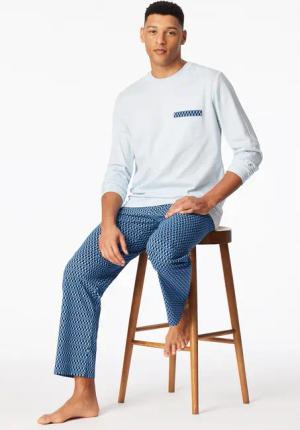 Schlafanzug lang hellblau - Comfort Nightwear 26