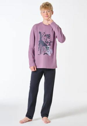Schlafanzug lang lila - Teens Nightwear 152