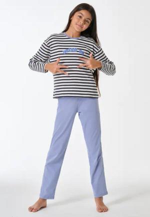 Schlafanzug lang Ringel multicolor - Teens Nightwear 176
